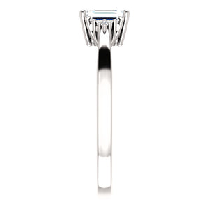 Emerald cut Diamond Engagement Ring Custom Made by Moores