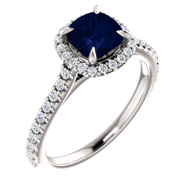 Moores Custom Made Sapphire & Diamond Ring