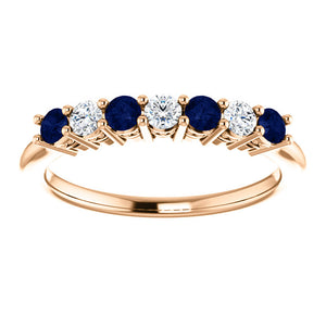Custom Made Seven Stone Sapphire & Diamond Ring by Moores