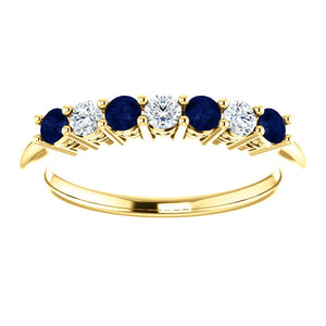 Custom Made Seven Stone Sapphire & Diamond Ring by Moores