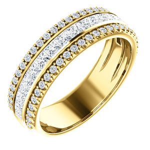 Moores Custom Made Three Row Eternity Ring