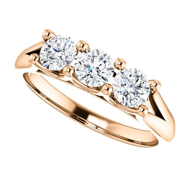 Beautiful Platinum/Gold Three Stone Diamond Ring by Moores