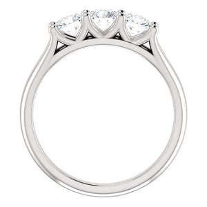 Beautiful Platinum/Gold Three Stone Diamond Ring by Moores