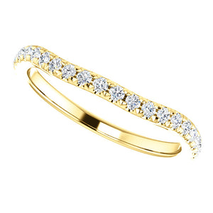 Moores Shaped Platinum and Diamond Wedding Ring