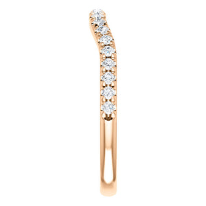 Moores Shaped Platinum and Diamond Wedding Ring