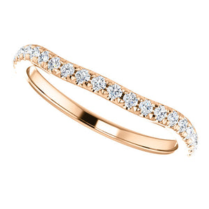 Moores Shaped Platinum and Diamond Wedding Ring
