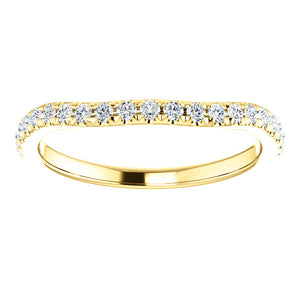 Moores Shaped Platinum and Diamond Wedding Ring