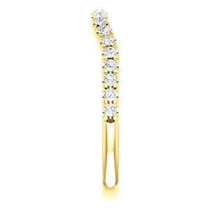 Moores Shaped Platinum and Diamond Wedding Ring