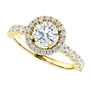 Halo Style Engagement Ring Custom Made By Moores