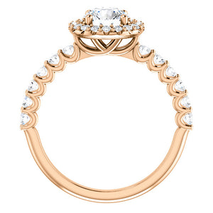 Halo Style Engagement Ring Custom Made By Moores