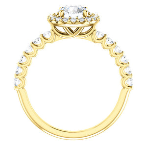 Halo Style Engagement Ring Custom Made By Moores