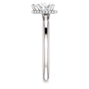 Moores Custom Made Pear Shaped Diamond Solitaire Ring