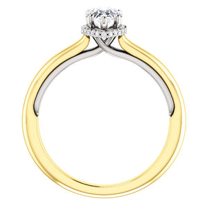 Moores Custom Made Pear Shaped Diamond Solitaire Ring