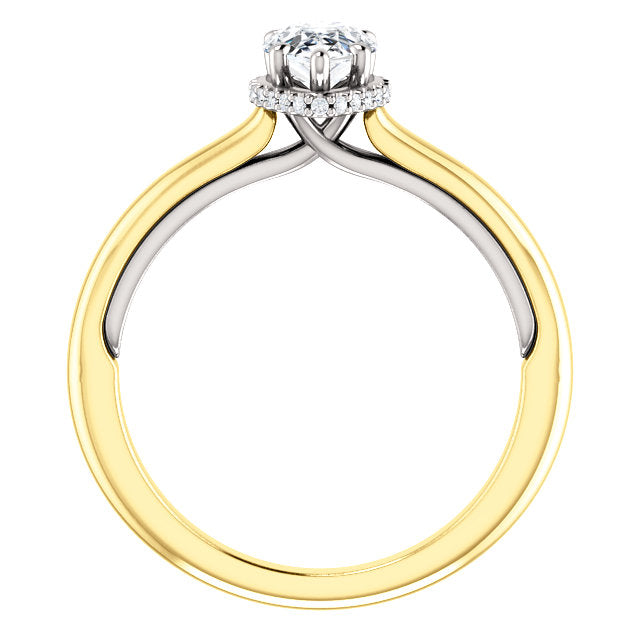 Moores Custom Made Pear Shaped Diamond Solitaire Ring