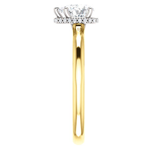 Moores Custom Made Pear Shaped Diamond Solitaire Ring