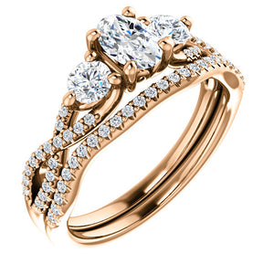 Moores Custom Made Three Stone Engagement Ring