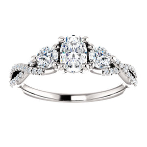 Moores Custom Made Three Stone Engagement Ring