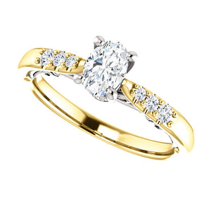 Custom Made Two Tone Diamond Engagement Ring by Moores