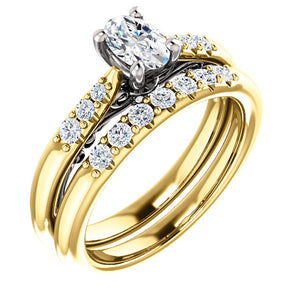 Custom Made Two Tone Diamond Engagement Ring by Moores
