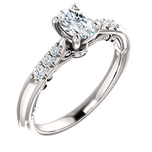 Custom Made Two Tone Diamond Engagement Ring by Moores