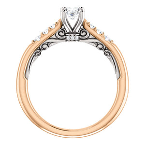 Custom Made Two Tone Diamond Engagement Ring by Moores