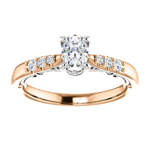 Custom Made Two Tone Diamond Engagement Ring by Moores