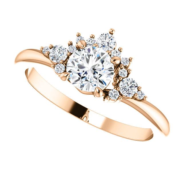 Beautiful Platinum/Gold & Diamond Accented Engagement Ring by Moores