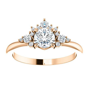 Beautiful Platinum/Gold & Diamond Accented Engagement Ring by Moores