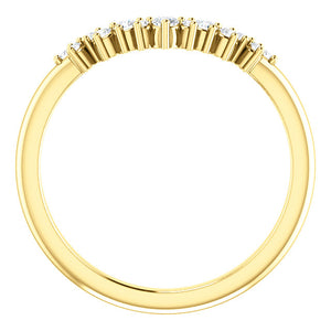 Moores Custom Made Contoured/Wishbone Diamond Wedding/Eternity Ring