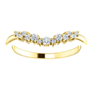 Moores Custom Made Contoured/Wishbone Diamond Wedding/Eternity Ring