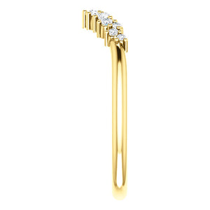 Moores Custom Made Contoured/Wishbone Diamond Wedding/Eternity Ring