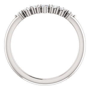 Moores Custom Made Contoured/Wishbone Diamond Wedding/Eternity Ring
