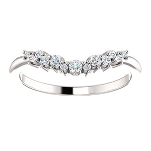 Moores Custom Made Contoured/Wishbone Diamond Wedding/Eternity Ring