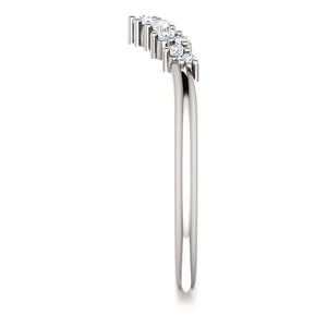 Moores Custom Made Contoured/Wishbone Diamond Wedding/Eternity Ring