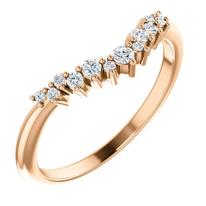 Moores Custom Made Contoured/Wishbone Diamond Wedding/Eternity Ring
