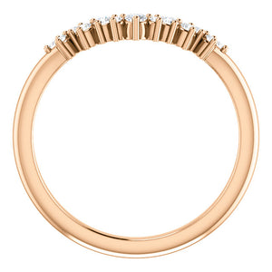 Moores Custom Made Contoured/Wishbone Diamond Wedding/Eternity Ring