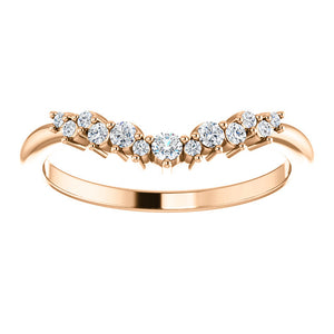 Moores Custom Made Contoured/Wishbone Diamond Wedding/Eternity Ring