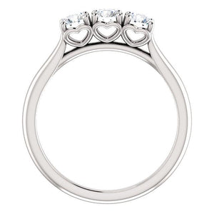 Platinum/Gold & Diamond Three Stone Ring by Moores