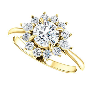 Platinum & Diamond Halo Engagement Ring by Moores
