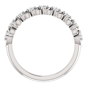 Beautiful Knot-Work Style Platinum & Diamond Eternity Ring by Moores