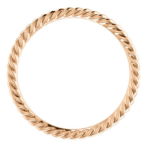 Ladies Slim Rope Style Wedding Ring by Moores