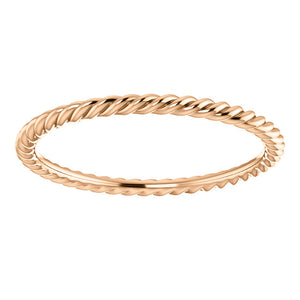 Ladies Slim Rope Style Wedding Ring by Moores