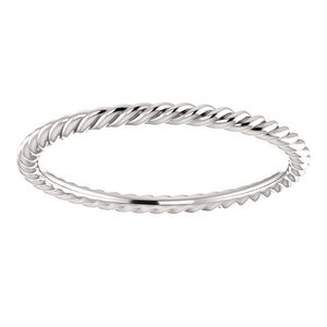 Ladies Slim Rope Style Wedding Ring by Moores