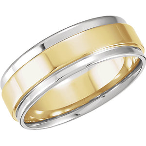 Gents Two Tone Wedding Ring