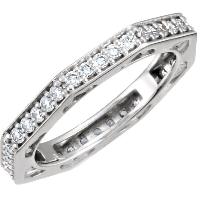 Moores Custom Made Angular Eternity Ring