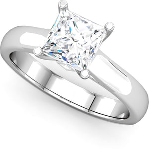 Moores Custom Made Princess Cut Solitaire Engagement Ring