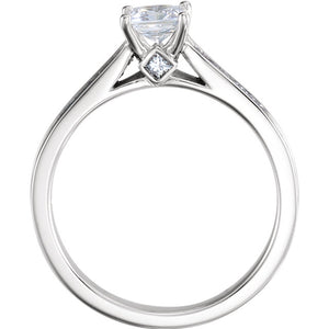 Moores Custom Made Princess Cut Engagement & Wedding Ring Set