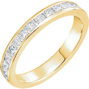 Moores Custom Made Princess Cut Engagement & Wedding Ring Set
