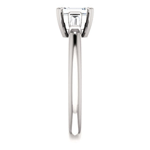 Moores Custom Made Emerald Cut Diamond Engagement Ring