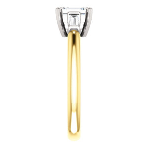 Moores Custom Made Emerald Cut Diamond Engagement Ring